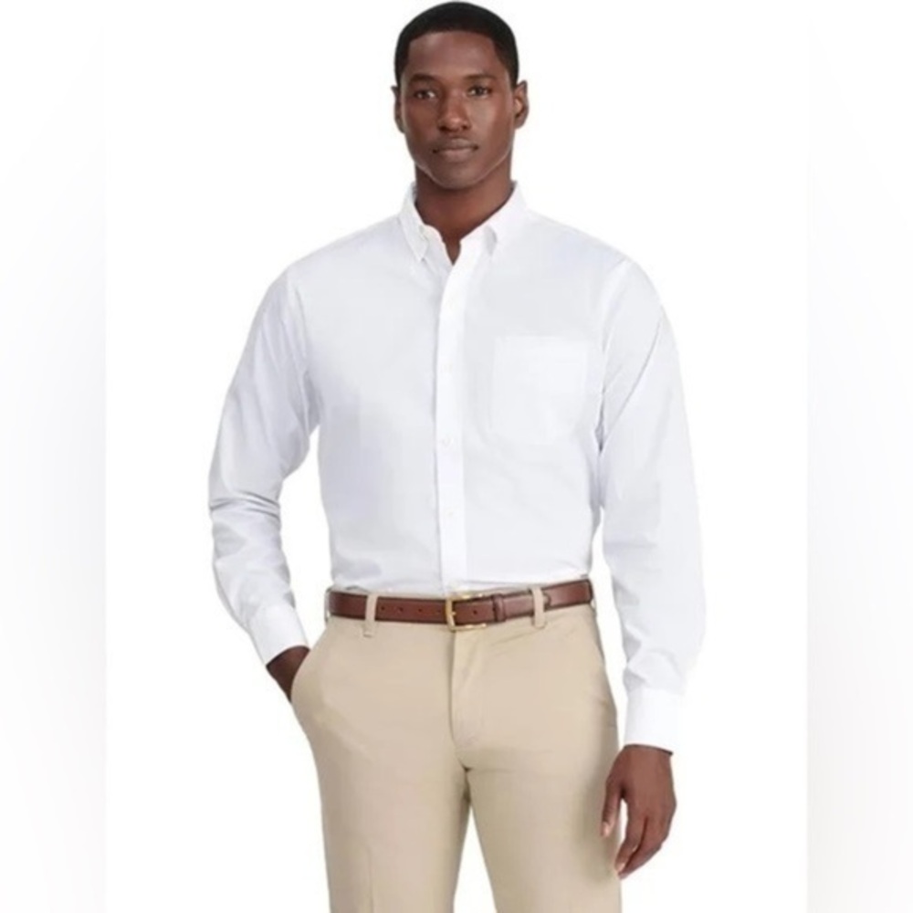 IZOD- Men’s Button Down Cotton Long Sleeve Oxford Shirt- XL